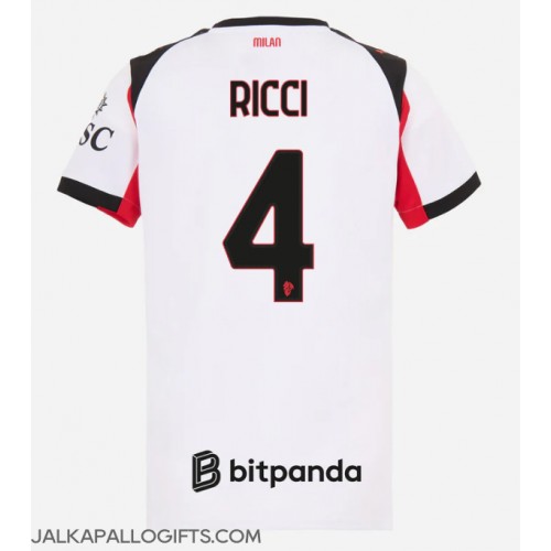 AC Milan Samuele Ricci #4 Vieraspaita Naiset 2025-26 Lyhythihainen